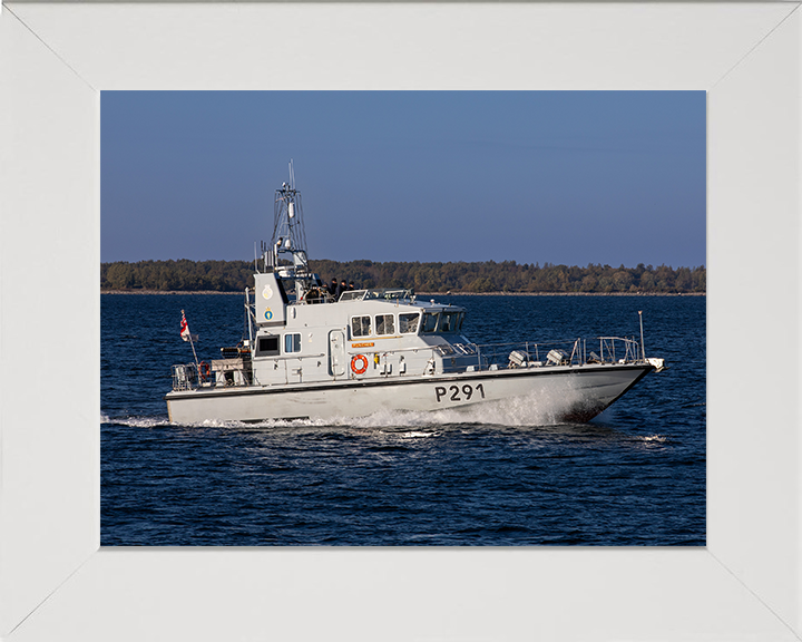 HMS Puncher (P291) Photo Print - At Sea 2025 - Royal Navy Archer Class P2000 Patrol Vessel Hampshire Prints 10 x 8 White Frame No