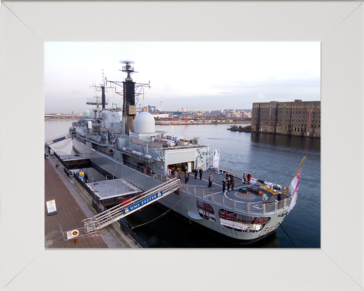 HMS Exeter (D89) Photo Print - London Boat Show 2008 - Royal Navy Type 42 Destroyer Posters, Prints, & Visual Artwork Hampshire Prints 10 x 8 White Frame No