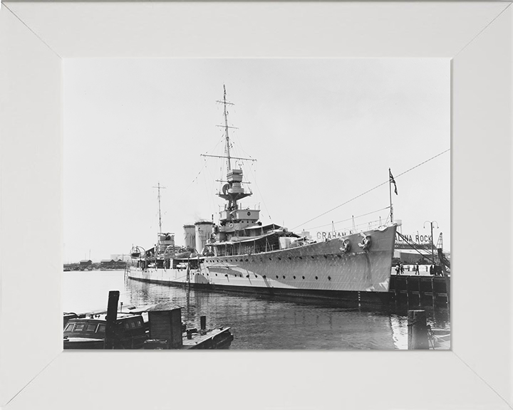 HMS Delhi (D47) Photo Print - California 1919 - Royal Navy Danae Class Cruiser Hampshire Prints 10 x 8 White Frame No