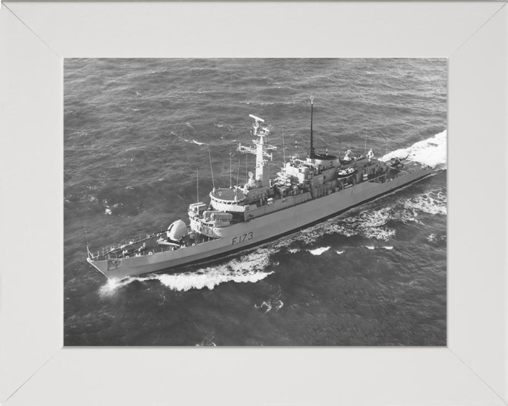 HMS Arrow (F173) Royal Navy Type 21 Frigate At Sea Photo Print Wall Art Decor Posters, Prints, & Visual Artwork Hampshire Prints 10 x 8 White Frame No