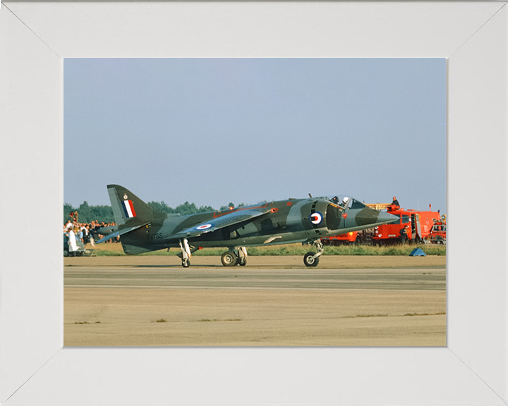 RAF Hawker Siddeley Harrier GR.1 Jet 1969 Photo Print - Royal Air Force Aircraft Posters, Prints, & Visual Artwork Hampshire Prints 10 x 8 White Frame No
