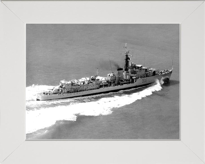 HMS Caprice (D01) Royal Navy C Class Destroyer High Starboard View Photo Print Wall Art Decor Posters, Prints, & Visual Artwork Hampshire Prints 10 x 8 White Frame No