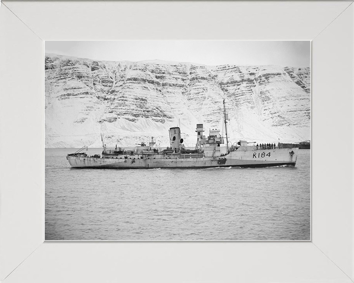 HMS Abelia (K184) Royal Navy Flower Class Corvette Photo Print Warship Wall Art Posters, Prints, & Visual Artwork Hampshire Prints 10 x 8 White Frame No