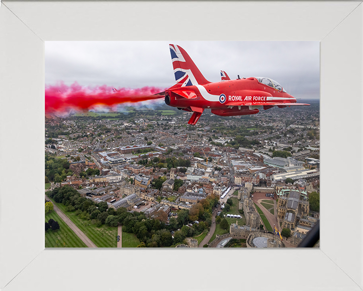 RAF Red Arrows Windsor Flyover 2025 Photo Print - Royal Air Force Aircraft