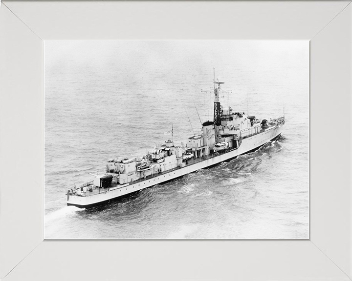 HMS Carron (D30) Royal Navy C Class Destroyer At Sea Photo Print Wall Art Decor Posters, Prints, & Visual Artwork Hampshire Prints 10 x 8 White Frame No