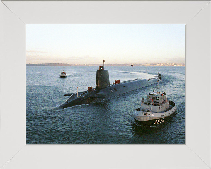 HMS Victorious (S29) Photo Print - Entering Brest 2000 - Royal Navy Vanguard Class Submarine