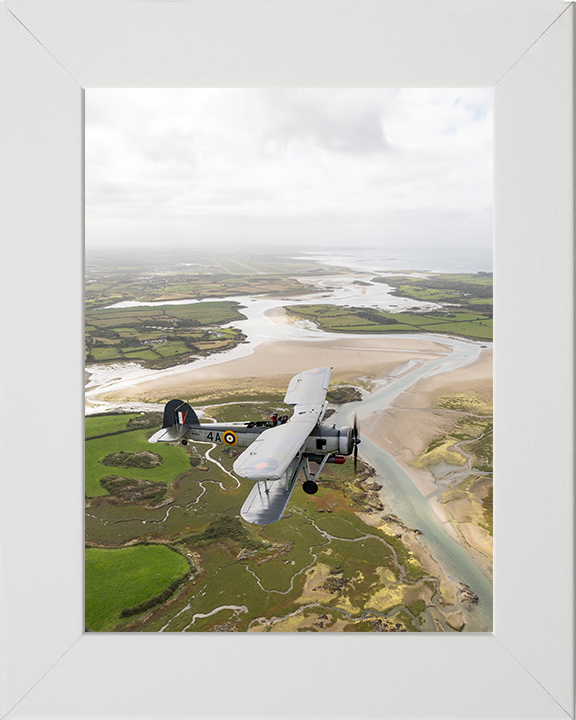 Royal Navy Swordfish Mk1 Plane From the Air Photo Print - Royal Navy Aircraft Hampshire Prints 10 x 8 White Frame No