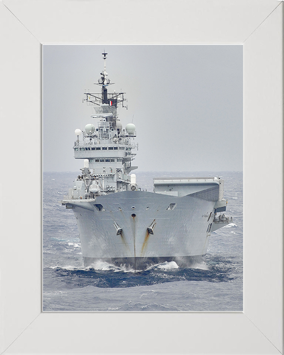 HMS Ark Royal (R07) Royal Navy Invincible Class Aircraft Carrier USA 2008 Photo Print Wall Art Decor Posters, Prints, & Visual Artwork Hampshire Prints 10 x 8 White Frame No