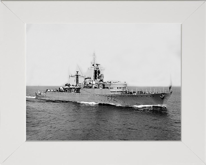 HMS Wizard (F72) - At Sea 1963 - Royal Navy W Class Destroyer Photo Print Wall Art Naval Decor UK Posters, Prints, & Visual Artwork Hampshire Prints 10 x 8 White Frame No