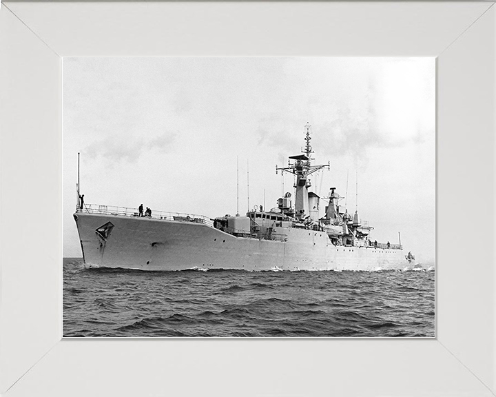 HMS Berwick (F115) Royal Navy Rothesay Class Frigate Port Side View Photo Print Wall Art Decor Posters, Prints, & Visual Artwork Hampshire Prints 10 x 8 White Frame No