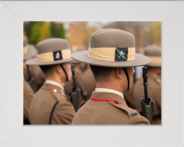 British Army Royal Gurkha Rifles soldiers Passing Off Parade Photo Print Wall Art Military Decor Posters, Prints, & Visual Artwork Hampshire Prints 10 x 8 White Frame No