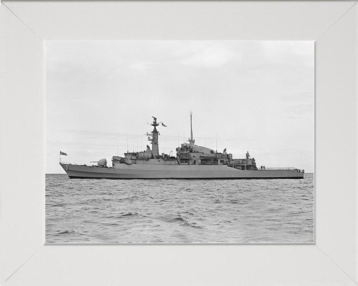 HMS Antelope (F170) Royal Navy Type 21 Frigate Low Port Beam View Photo Print Wall Art Decor Posters, Prints, & Visual Artwork Hampshire Prints 10 x 8 White Frame No
