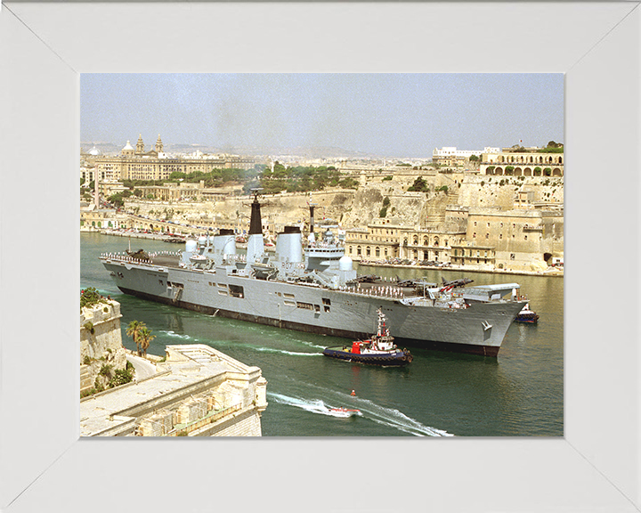 HMS Ark Royal (R07) Photo Print - Malta 1994 - Royal Navy Invincible Class Aircraft Carrier