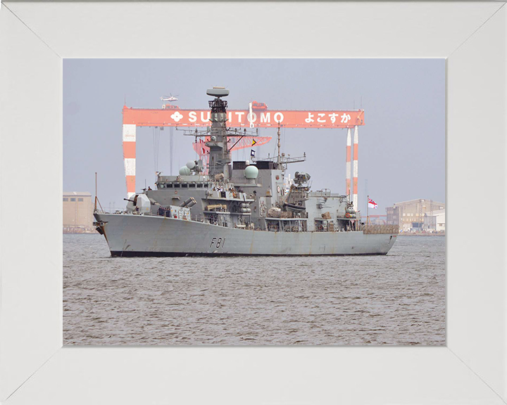 HMS Sutherland (F81) Photo Print - Japan 2018 - Royal Navy Type 23 Frigate Hampshire Prints 10 x 8 White Frame No