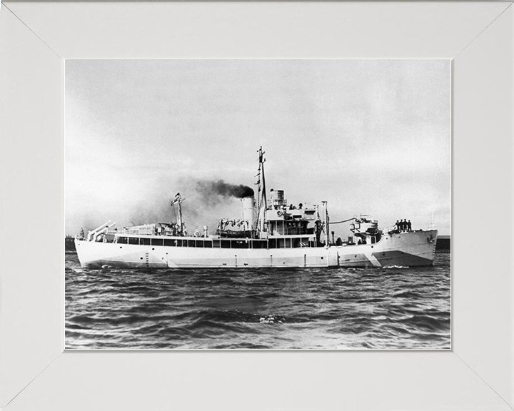 HMS Bryher (T350) Royal Navy Island Class Trawler Starboard Side Photo Print Wall Art Decor Posters, Prints, & Visual Artwork Hampshire Prints 10 x 8 White Frame No