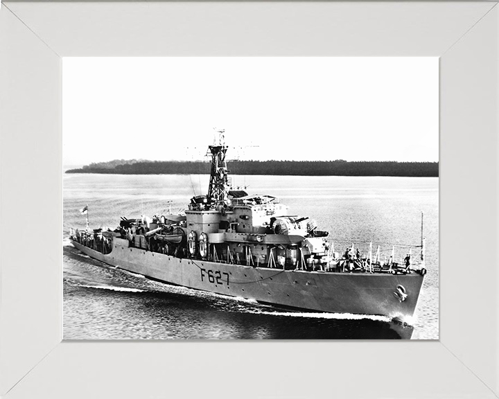 HMS Mounts Bay (F627) Photo Print - at sea - Royal Navy Bay Class Frigate Posters, Prints, & Visual Artwork Hampshire Prints 10 x 8 White Frame No