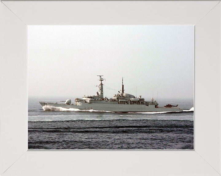 HMS Amazon (F169) Royal Navy Type 21 Frigate At Speed Photo Print Wall Art Decor Posters, Prints, & Visual Artwork Hampshire Prints 10 x 8 White Frame No