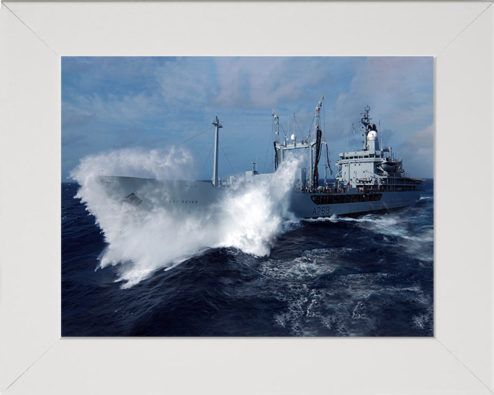 RFA Grey Rover (A269) Photo Print - At Sea 2006 - Royal Fleet Auxiliary Rover Class Tanker Posters, Prints, & Visual Artwork Hampshire Prints 10 x 8 White Frame No