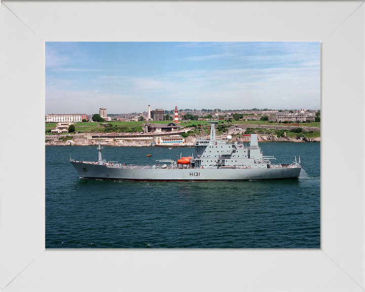 HMS Scott (H131) Photo Print - Off Plymouth - Royal Navy Ocean Survey Vessel