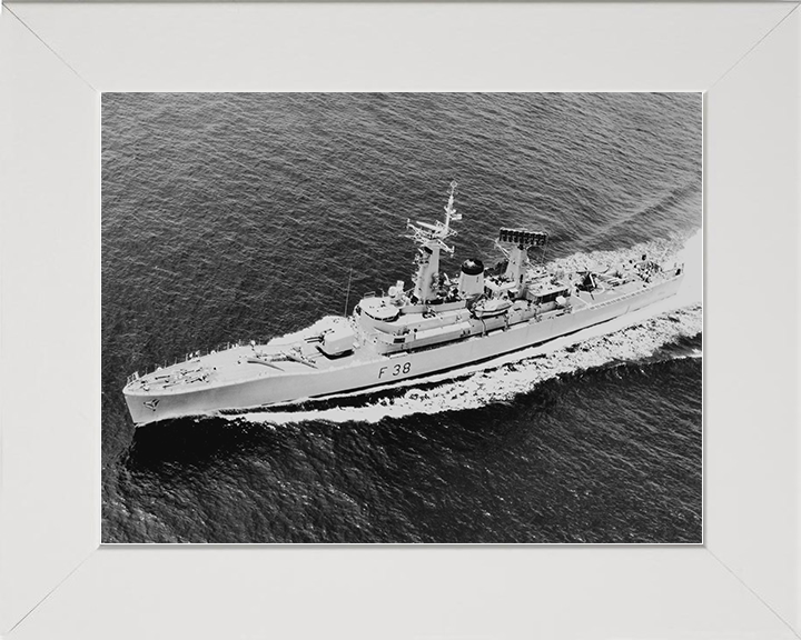HMS Arethusa (F38) Royal Navy Leander Class Frigate High Port Side View Photo Print Wall Art Decor Posters, Prints, & Visual Artwork Hampshire Prints 10 x 8 White Frame No