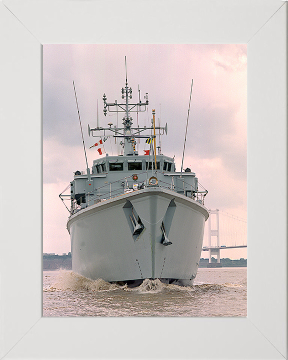HMS Berkeley (M40) Photo Print - Bow View - Royal Navy Hunt Class Mine Warfare Vessel