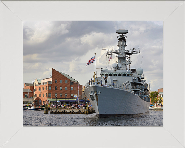 HMS Argyll (F231) Royal Navy Type 23 Frigate Alongside Baltimore 2014 Photo Print Wall Art Decor Posters, Prints, & Visual Artwork Hampshire Prints 10 x 8 White Frame No