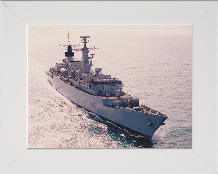HMS Boxer (F92) Photo Print - At Sea 1999 - Royal Navy Type 22 Frigate Hampshire Prints 10 x 8 White Frame No