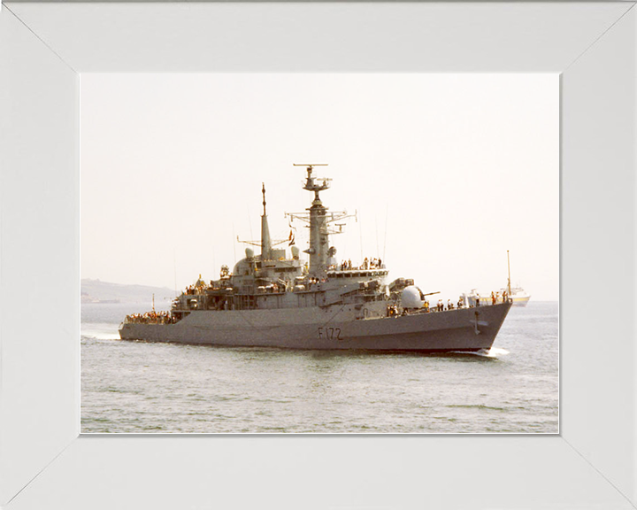 HMS Ambuscade (F172) Royal Navy Type 21 Frigate During Families Day Photo Print Wall Art Decor Posters, Prints, & Visual Artwork Hampshire Prints 10 x 8 White Frame No