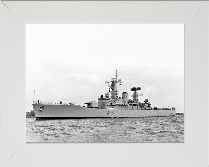 HMS Phoebe (F42) Photo Print - Entering Portsmouth 1973 - Royal Navy Leander Class Frigate