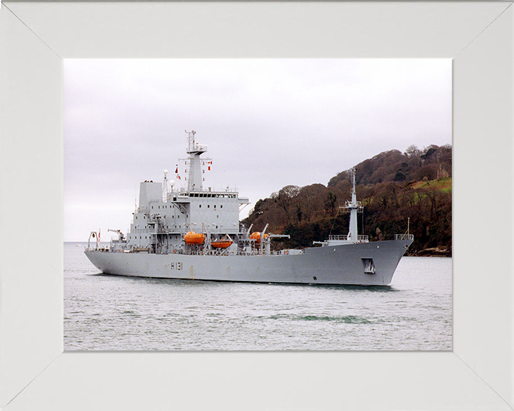 HMS Scott (H131) Photo Print - Plymouth Sound - Royal Navy Ocean Survey Vessel