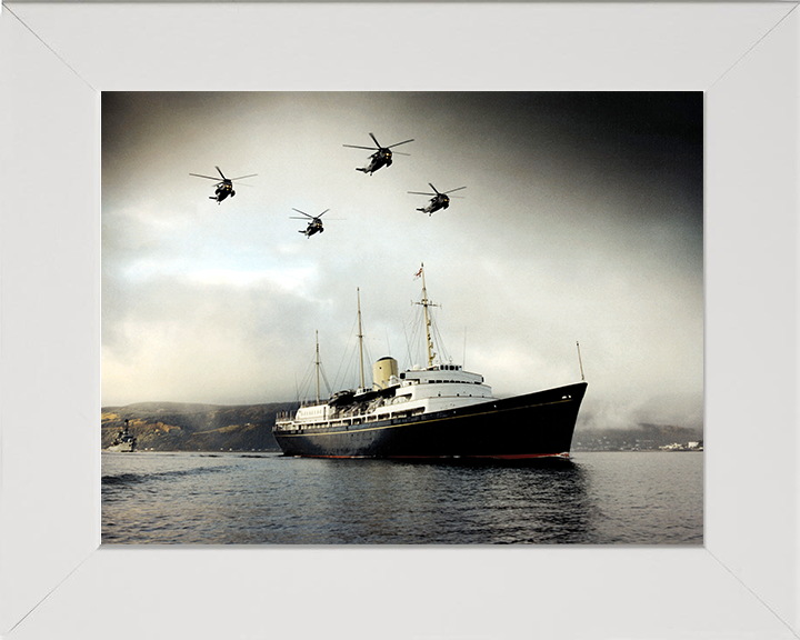 HMY Britannia Photo Print - Faslane Flyover - Royal Navy - Royal Yacht