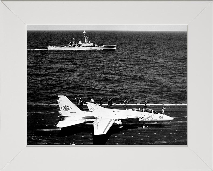 HMS Apollo (F70) Royal Navy Leander Class Frigate From A Carrier Photo Print Wall Art Decor Posters, Prints, & Visual Artwork Hampshire Prints 10 x 8 White Frame No