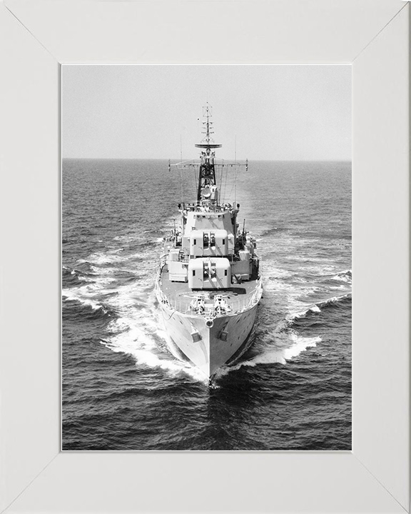HMS Diamond (D35) Royal Navy Daring Class Destroyer At Sea 1961 Photo Print Wall Art Decor Posters, Prints, & Visual Artwork Hampshire Prints 10 x 8 White Frame No