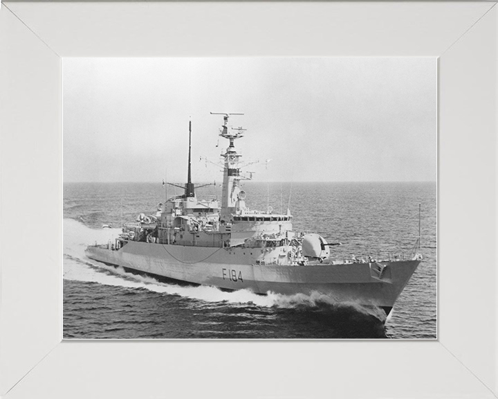 HMS Ardent (F184) Royal Navy Type 21 Frigate Underway Photo Print Wall Art Decor Posters, Prints, & Visual Artwork Hampshire Prints 10 x 8 White Frame No