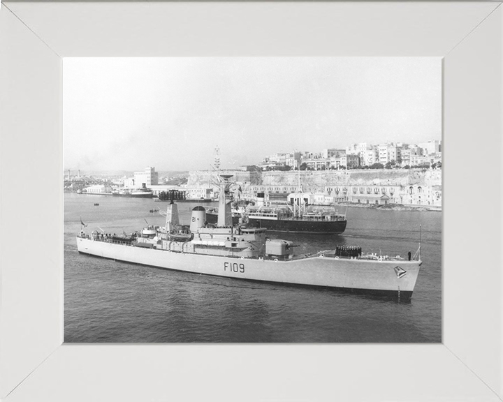 HMS Leander (F109) Photo Print - Malta 1966 - Royal Navy Leander Class Frigate