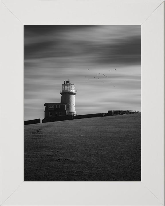 Belle Tout Lighthouse East Sussex black and white Photo Print - Canvas - Framed Photo Print - Hampshire Prints