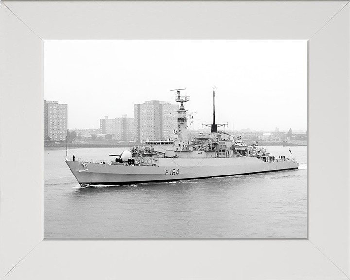 HMS Ardent (F184) Royal Navy Type 21 Frigate Leaving Portsmouth Photo Print Wall Art Decor Posters, Prints, & Visual Artwork Hampshire Prints 10 x 8 White Frame No