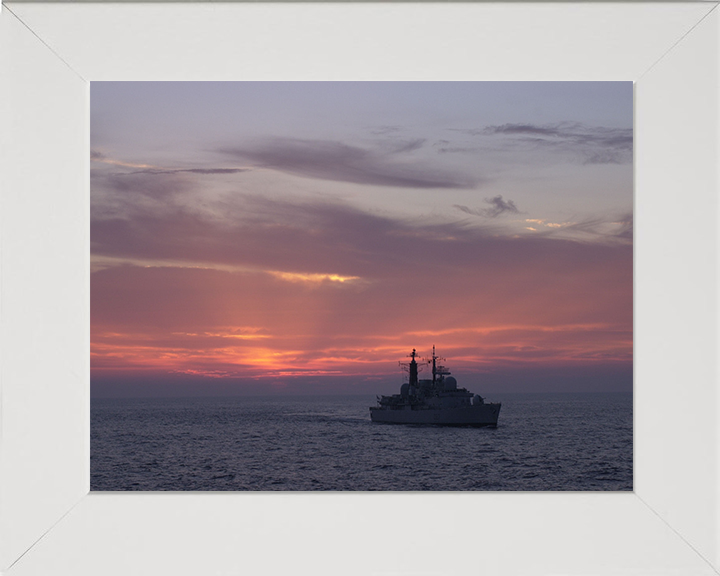 HMS Newcastle (D87) Photo Print - At Sunset 2000 - Royal Navy Type 42 Destroyer