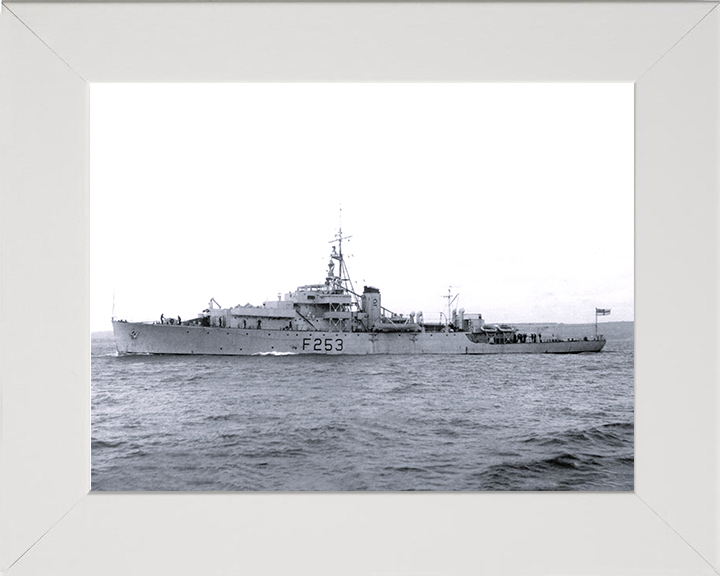 HMS Helmsdale (F253) Photo Print - Port Side View - Royal Navy River Class Frigate Posters, Prints, & Visual Artwork Hampshire Prints 10 x 8 White Frame No