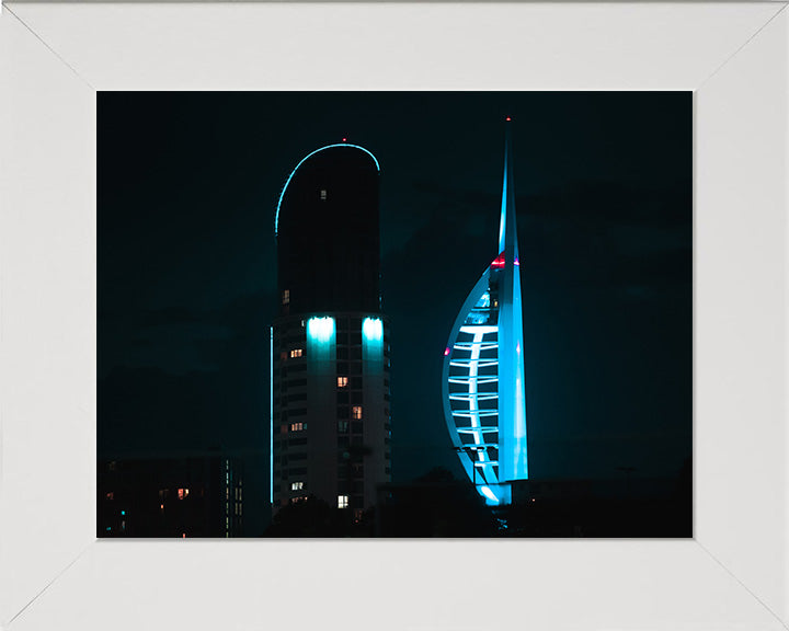 East side plaza (lipstick tower) and spinnaker tower Portsmouth Photo Print - Canvas - Framed Photo Print - Hampshire Prints