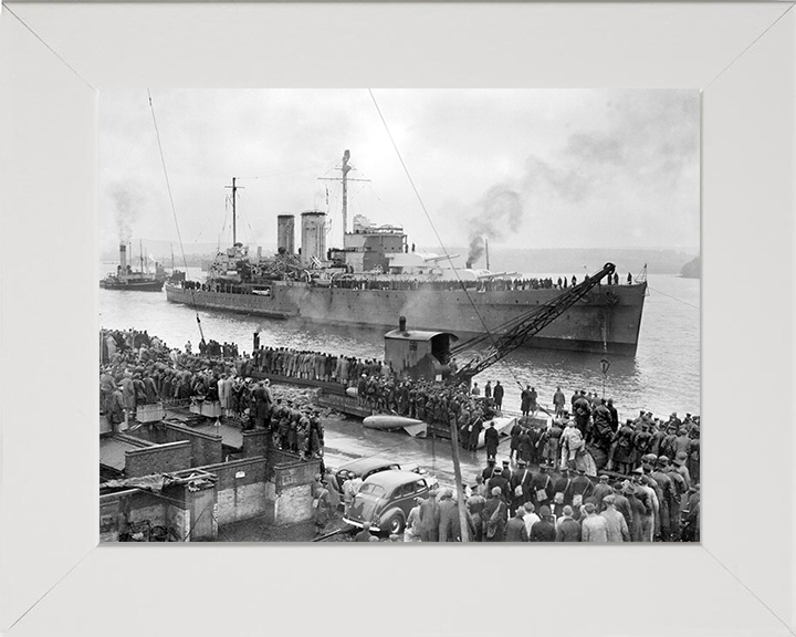 HMS Exeter (68) Photo Print - Entering Plymouth 1940 - Royal Navy York Class Heavy Cruiser