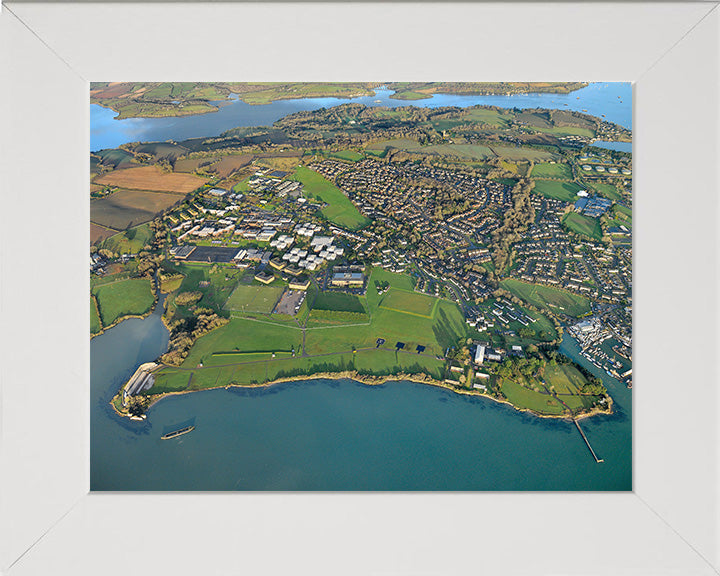 HMS Raleigh Royal Navy basic training establishment Aerial Photo Print or Framed Photo Print - Hampshire Prints