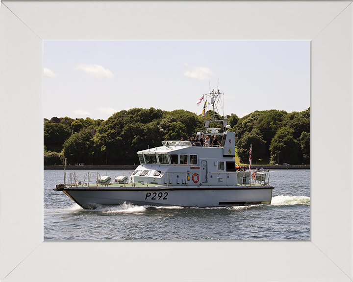 HMS Charger (P292) Photo Print - Entering Kiel Harbour 2022 - Royal Navy Archer Class Patrol Vessel Posters, Prints, & Visual Artwork Hampshire Prints 10 x 8 White Frame No