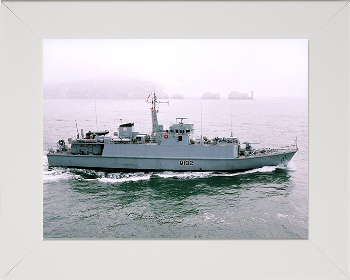 HMS Inverness (M102) Photo Print - at sea 2001 - Royal Navy Sandown Class Minehunter