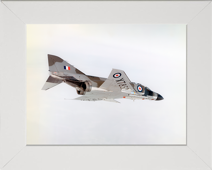 McDonnell F-4K Phantom in flight Photo Print - Royal Navy Aircraft Posters, Prints, & Visual Artwork Hampshire Prints 10 x 8 White Frame No