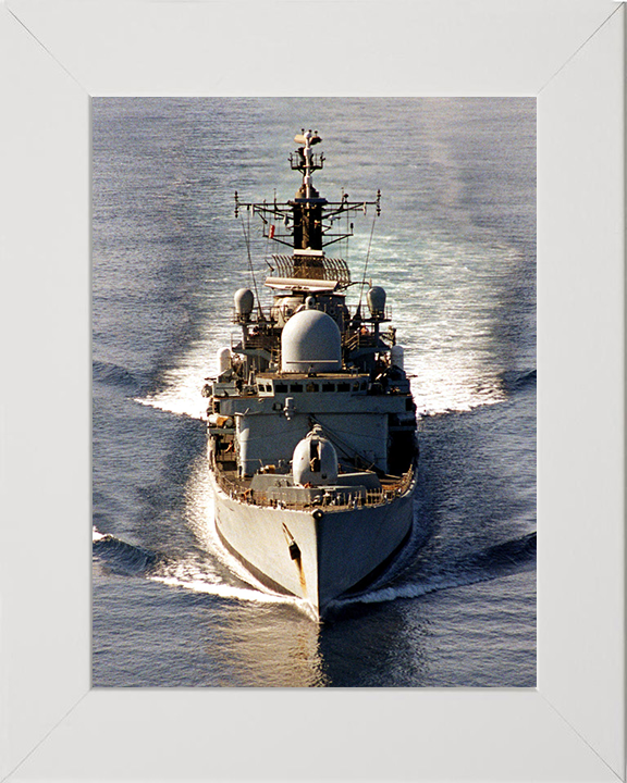 HMS York (D98) - Arabian Sea 2002 - Royal Navy Type 42 Destroyer Photo Print Wall Art Naval Decor UK Posters, Prints, & Visual Artwork Hampshire Prints 10 x 8 White Frame No