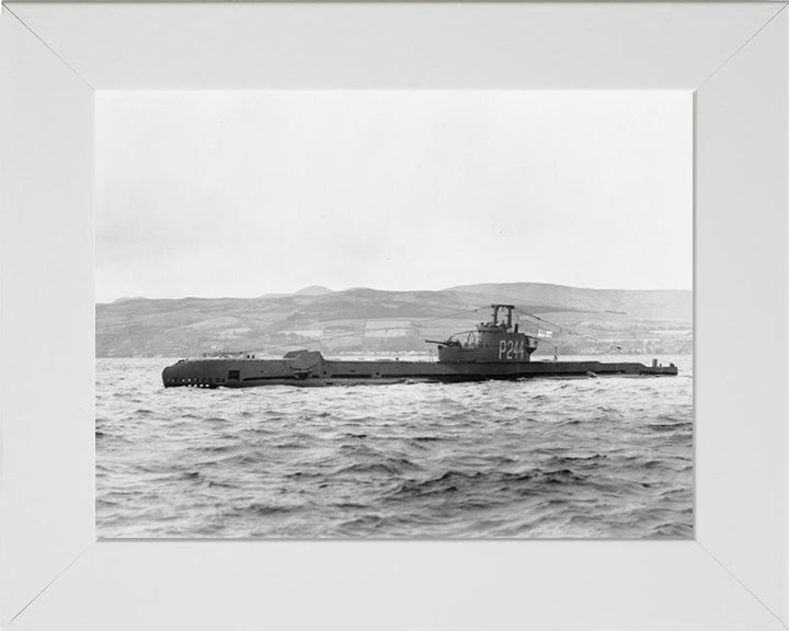 HMS Sea Devil (P244) Photo Print - Port Side View - Royal Navy S Class Submarine Hampshire Prints 10 x 8 White Frame No