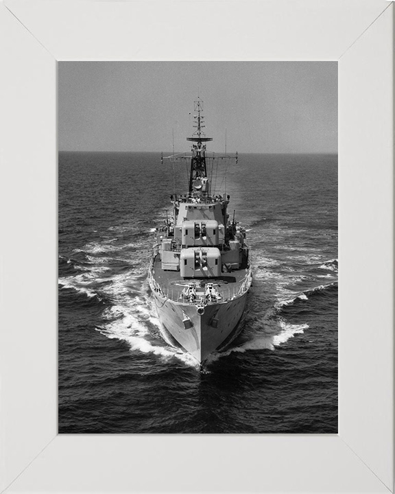HMS Diamond (D35) Photo Print - At Sea 1961 - Royal Navy Daring Class Destroyer Posters, Prints, & Visual Artwork Hampshire Prints 10 x 8 White Frame No
