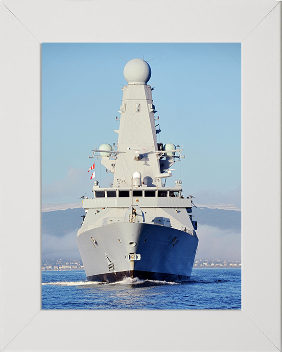 HMS Daring (D32) Photo Print - Enters HMNB Clyde 2011 - Royal Navy Type 45 Destroyer Posters, Prints, & Visual Artwork Hampshire Prints 10 x 8 White Frame No