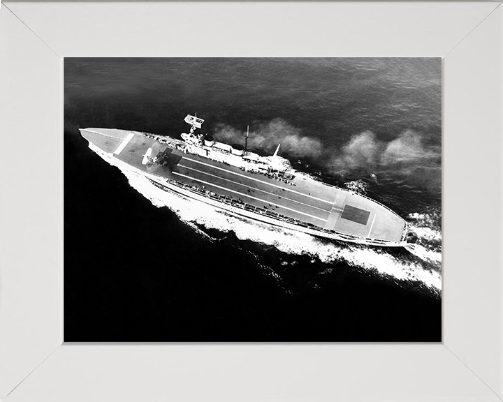 HMS Eagle (1918) Photo Print - At Sea 1931 - Royal Navy Aircraft Carrier Hampshire Prints 10 x 8 White Frame No